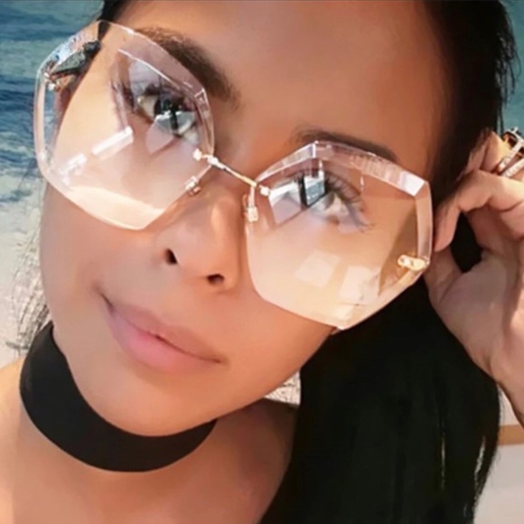 oversized hexagon glasses